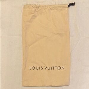 Louis Vuitton Beige Shoe Dust Cover Drawstring Bag
